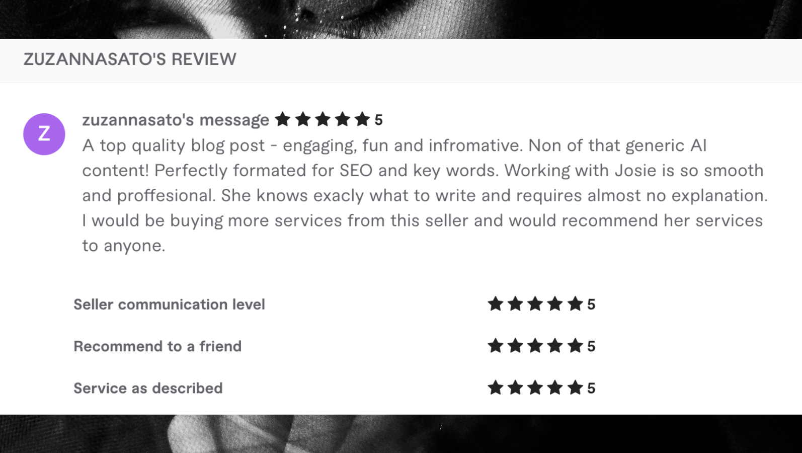 fiverr client review