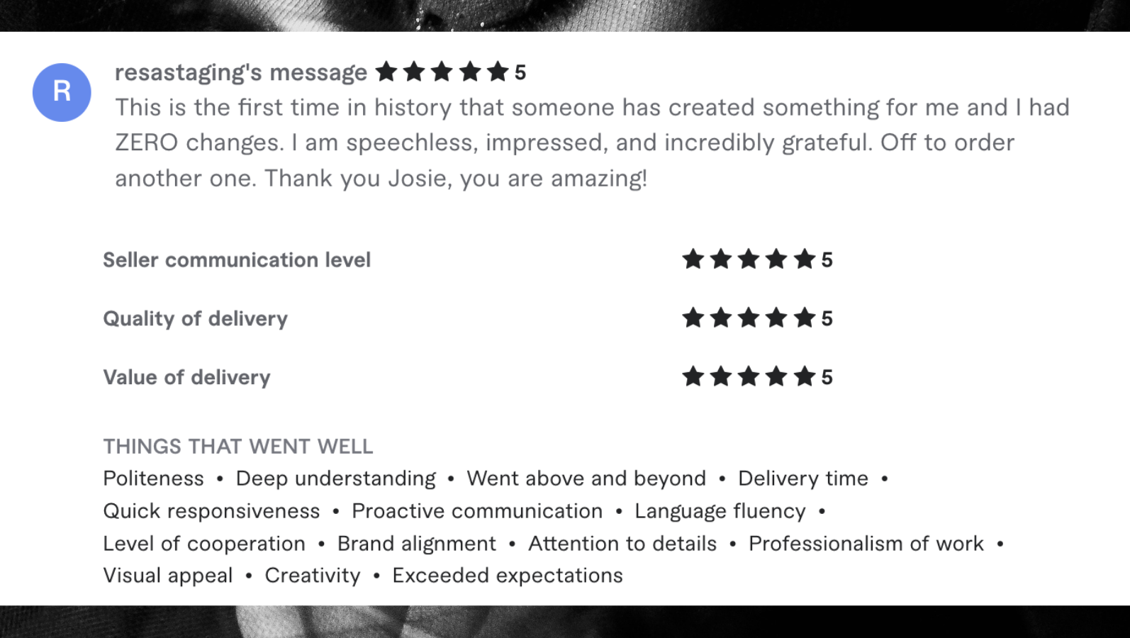 fiverr review client