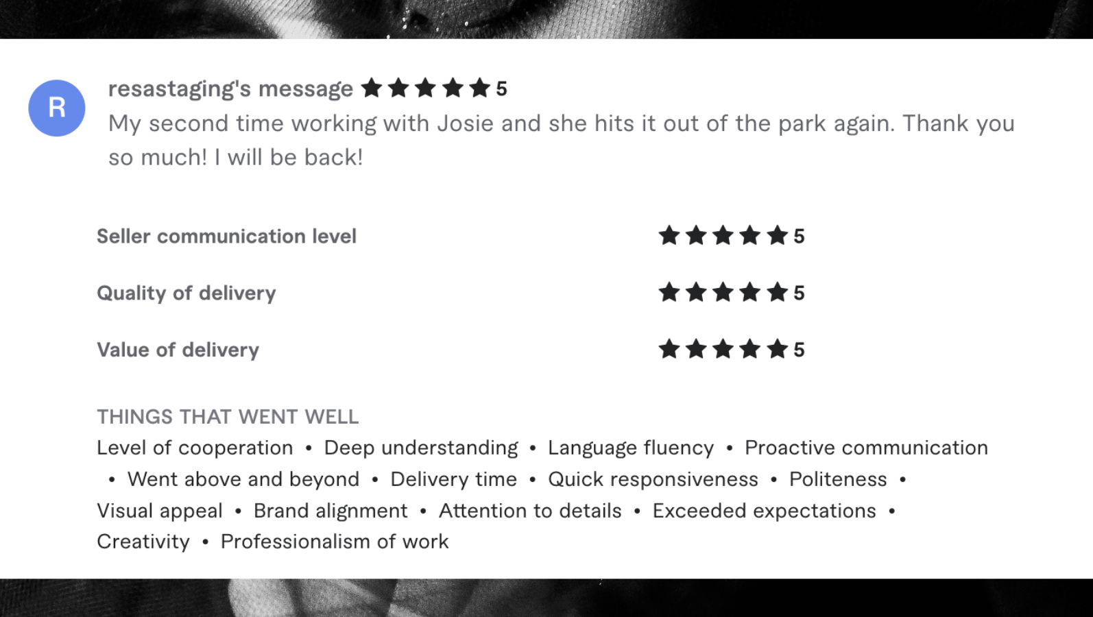 fiverr review client
